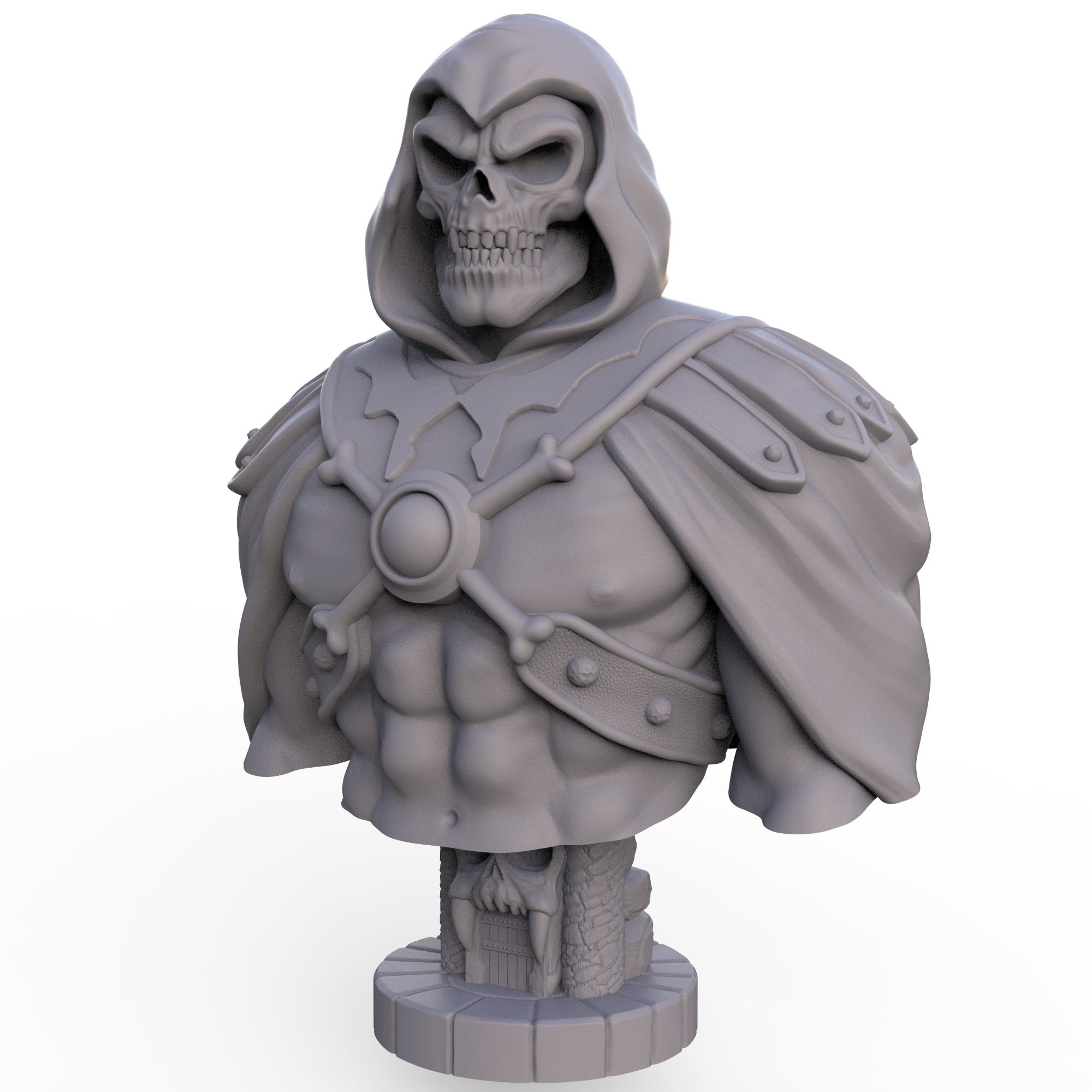 Skeletor Bust High Def Pre Supported Lychee Pro by BeardsNwildlife